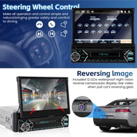 Inefala 1DIN Autórádió Carplay Wireless 7" Kijelzővel Bluetooth USB 5
