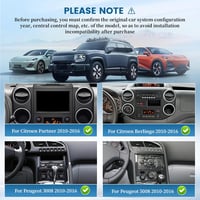 Inefala 7" Android 15 Autórádió Peugeot 3008 5008 Partner Citroen Berlingo 2010-2016 GPS WiFi BT 2