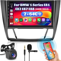 Inefala 9" Android 15 CarPlay Autórádió BMW 1-es E81-E88 2008-2012 GPS WiFi 1