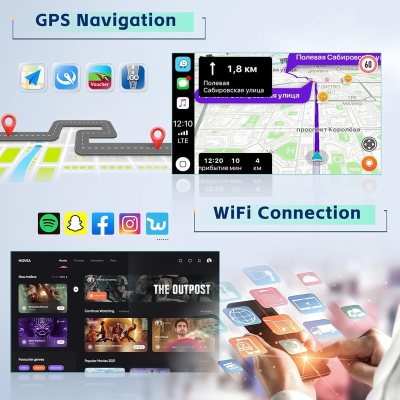 Inefala 9" Android Autórádió Renault Clio 3 2005-2014 GPS Carplay