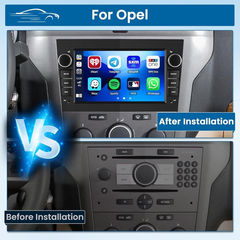 Inefala Android 15 Autórádió Opel Corsa Astra 7" Érintőképernyő GPS WiFi