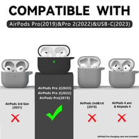 Ochranné puzdro Inesore kompatibilné s AirPods Pro 1. a 2. generácie – čierne 2