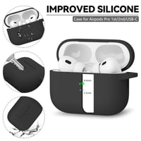 Ochranné puzdro Inesore kompatibilné s AirPods Pro 1. a 2. generácie – čierne 4
