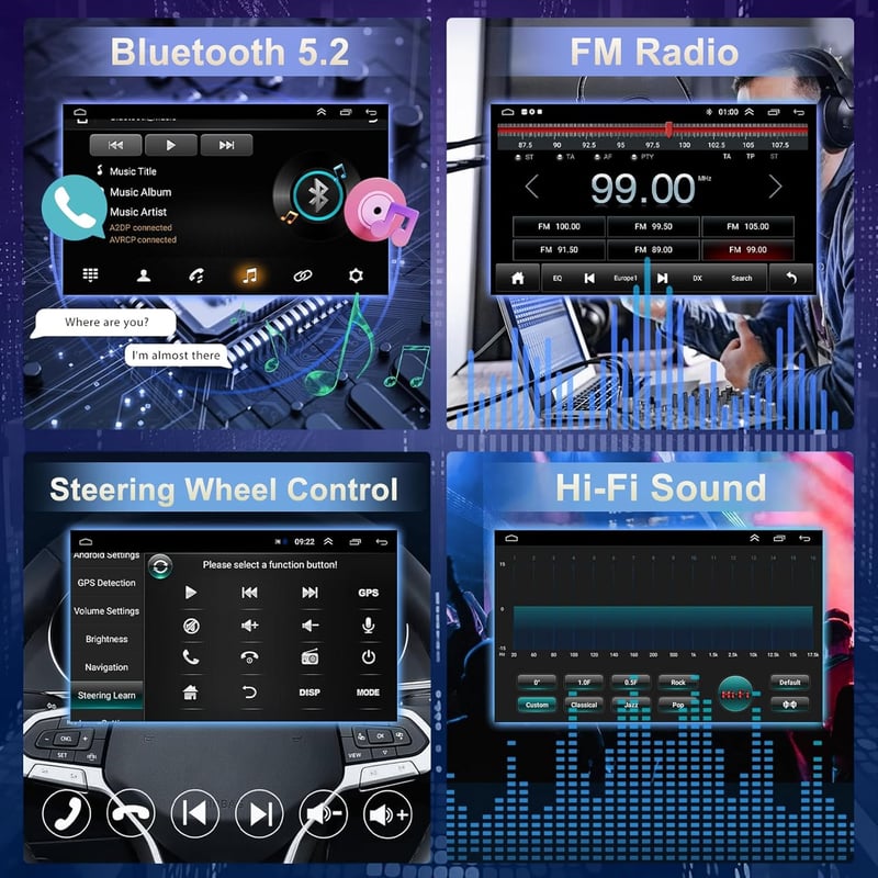 Inexaccessories Android 13 Autórádió Audi A4 S4 RS4 2002-2008 CarPlay GPS WiFi