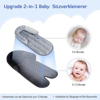 INFANZIA 2az1-ben Babaülés Csökkentő Univerzális Babakocsihoz és Autóüléshez Fekete 4