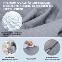 INFANZIA Állítható Ékpárna Magas Sűrűségű Habból, Ergonomikus Olvasópárna Ágyhoz és Kanapéhoz 3