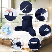 INFANZIA Sötétkék Memóriahabos Olvasópárna Karfával Ergonomikus Támogatás Kanapéhoz és Ágyhoz 2