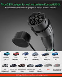 INFGO Mobil Wallbox 7.36 kW 1-fázis Type 2 kábellel, Tesla Model Y/3, VW ID.3, BMW i4 kompatibilis 5