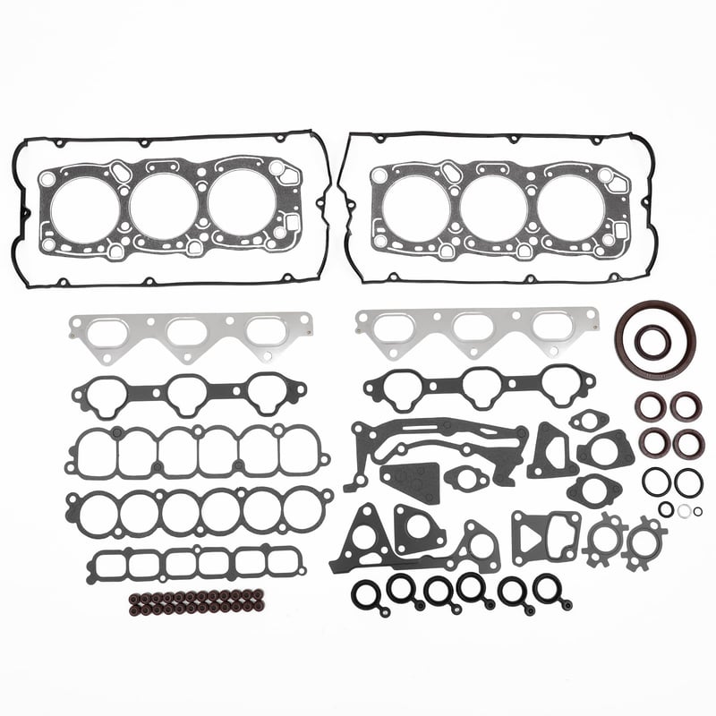 INFINAUTO MD972341 Súprava tesnení hlavy valcov pre motor Mitsubishi 6G74 V25W V45W DOHC guma kov čierna súprava tesnení ventilov
