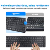 Bezdrôtová klávesnica INFINMIND, ultratenký tichý dizajn v plnej veľkosti, 19 multimediálnych tlačidiel, dlhá výdrž batérie, QWERTZ, PC, notebook, Mac, Windows 2