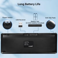 Bezdrôtová Bluetooth klávesnica INFINMIND s touchpadom, Multi-Touch, 2,4 G a BT pripojenie, USB Plug-and-Play, kompatibilná so systémom Windows 8
