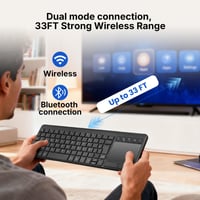 Bezdrôtová Bluetooth klávesnica INFINMIND s touchpadom, Multi-Touch, 2,4 G a BT pripojenie, USB Plug-and-Play, kompatibilná so systémom Windows 6