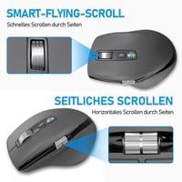 Bezdrôtová Bluetooth myš INFINMIND s bočným kolieskom, tichá ergonomická myš pre viac zariadení, pre Mac, notebook, iPad, tablet 4