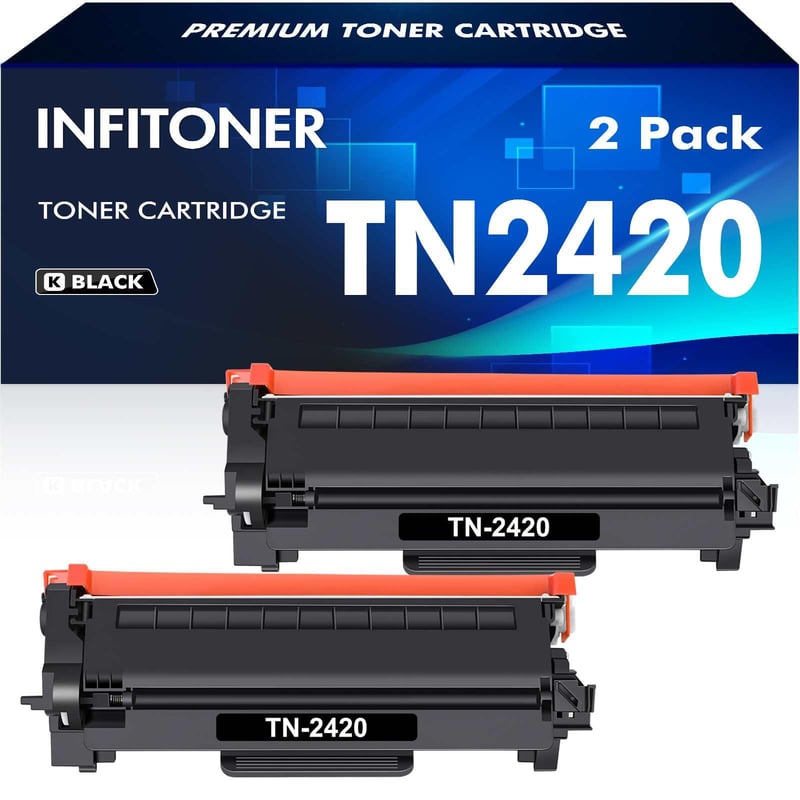INFITONER TN-2420 TN-2410 Kompatibilný toner pre zariadenia Brother MFC-L2710DW HL-L2350DW DCP-L2530DW MFC-L2750DW, 2 ks, čierny