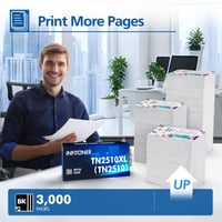 Toner compatibil INFITONER TN2510XL pentru Brother TN-2510XL TN2510 - Negru, 2 bucăți 3