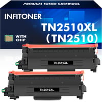 Toner compatibil INFITONER TN2510XL pentru Brother TN-2510XL TN2510 - Negru, 2 bucăți 1