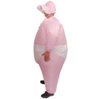 IRETG Nafukovací kostým bábätka pre dospelých ružový - vtipný kostým na oslavu príchodu bábätka (baby shower) a odhalenie pohlavia 6