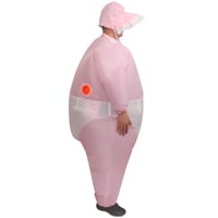 IRETG Nafukovací kostým bábätka pre dospelých ružový - vtipný kostým na oslavu príchodu bábätka (baby shower) a odhalenie pohlavia 9