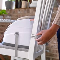 Scaun de masă și scaun pentru copii 2 în 1 Ingenuity cu tavă detașabilă, bej, de la 6 luni, ușor de curățat, ideal pentru călătorii 10
