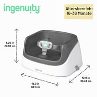 Scaun Înălțător Ingenuity pentru Copii Mici, cu Centură în Trei Puncte, Ușor de Curățat, Ideal pentru Călătorii, de la 16 Luni 10