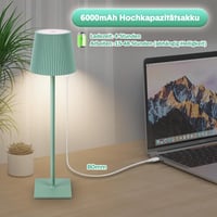 INHDBOX LED Asztali Lámpa Vezeték Nélküli 6000mAh Érintésérzékeny 3 Színhőmérséklet 2db 6