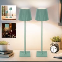 INHDBOX LED Asztali Lámpa Vezeték Nélküli 6000mAh Érintésérzékeny 3 Színhőmérséklet 2db 1