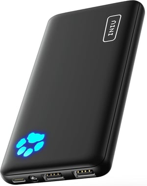 INIU Power bank 10000 mAh USB-C, 3 izlaza - crni