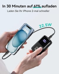 INIU 10000mAh Powerbank 22.5W Gyorstöltés PD3.0 QC4.0 Telefontartóval iPhone Samsung Xiaomi 4