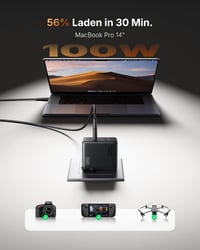 INIU 100W USB-C gyorstöltő 3 porttal MacBook iPad iPhone Samsung 3