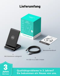 INIU 15W Qi Wireless Charger iPhone Samsung Galaxy Fast Charging Pad - 1 piece, black 8