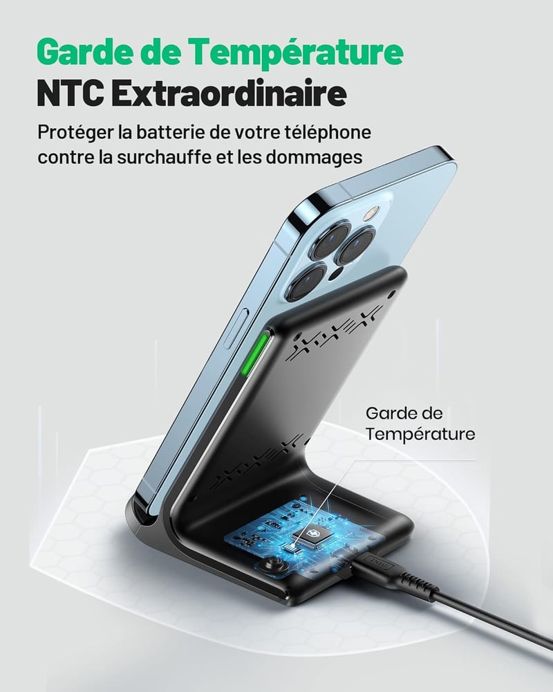 INIU 15W Wireless Charger iPhone Samsung Galaxy gyors vezeték nélküli töltő - multi-coloured