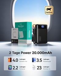 Power bank INIU 20 000 mAh, 22,5 W rýchle nabíjanie, vstup a výstup USB-C, kompaktná externá batéria pre telefón, tablet, na cesty 4