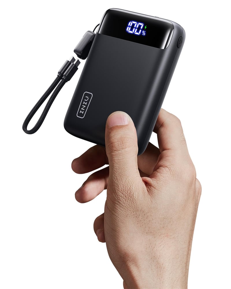 Power bank INIU 20 000 mAh, 22,5 W rýchle nabíjanie, vstup a výstup USB-C, kompaktná externá batéria pre telefón, tablet, na cesty