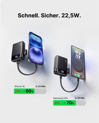 Power bank INIU 20 000 mAh, 22,5 W rýchle nabíjanie, vstup a výstup USB-C, kompaktná externá batéria pre telefón, tablet, na cesty 3