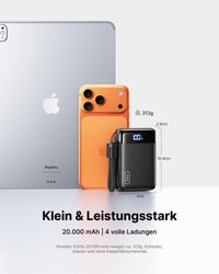 Power bank INIU 20 000 mAh, 22,5 W rýchle nabíjanie, vstup a výstup USB-C, kompaktná externá batéria pre telefón, tablet, na cesty 2