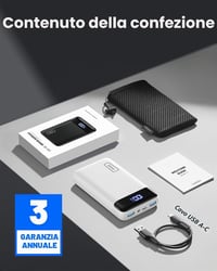 INIU 20000 mAh powerbank USB-C PD3.0 QC4.0 3A 7