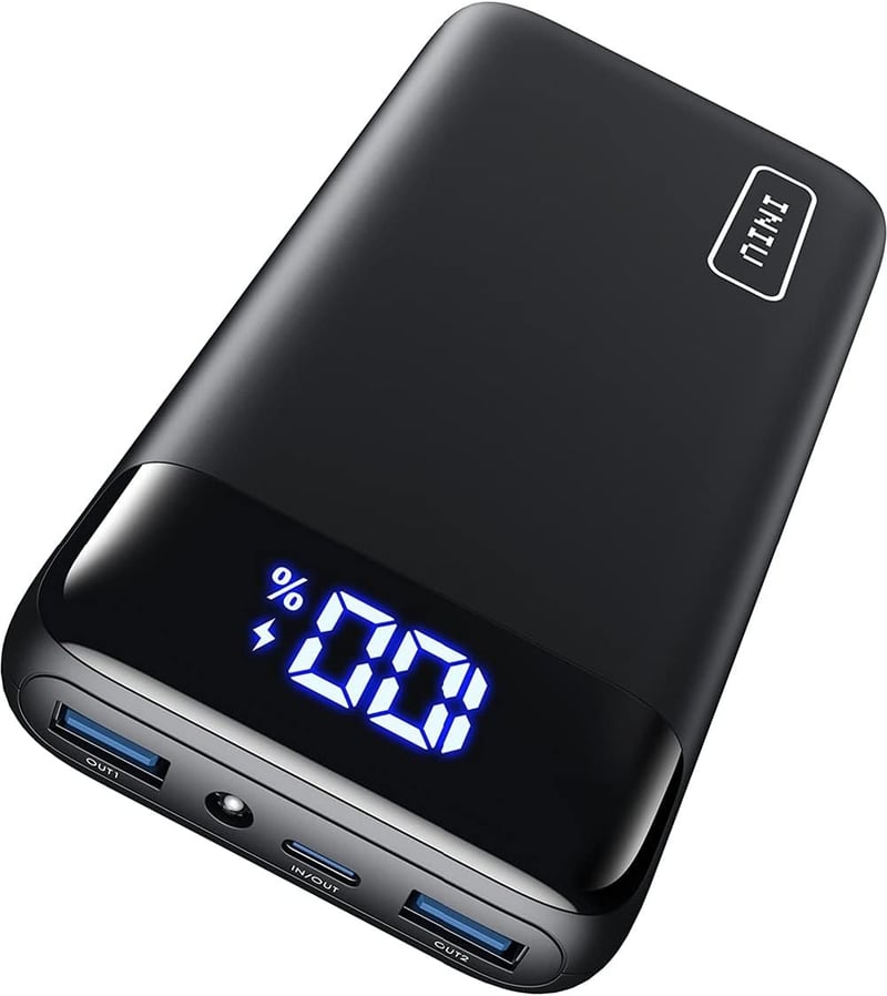 INIU 20000mAh Power Bank 22.5W USB-C PD3.0 QC4.0 LED kijelzővel iPhone Samsung iPad