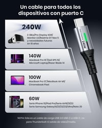Nabíjací kábel INIU 240W USB-C PD3.0 – 2 m, balenie 2 ks 8
