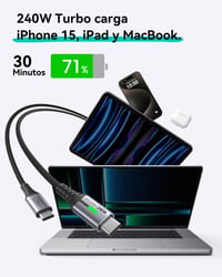 Nabíjací kábel INIU 240W USB-C PD3.0 – 2 m, balenie 2 ks 2