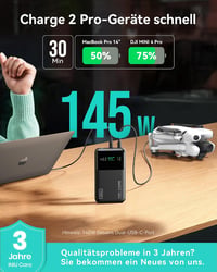 INIU 25000 mAh Laptop PowerBank 140W USB-C MacBook iPad iPhone töltő 2