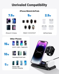 INIU 3 az 1-ben Wireless Charger Apple Watch iPhone AirPods Pro 4