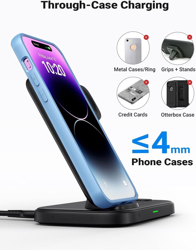 INIU 3 az 1-ben Wireless Charger Apple Watch iPhone AirPods Pro