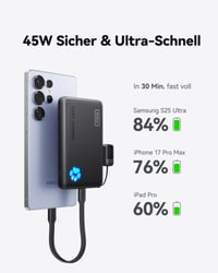 Power bank INIU 45W s rýchlym nabíjaním, 10000mAh kompaktná externá batéria, nabíjačka na mobilný telefón 3