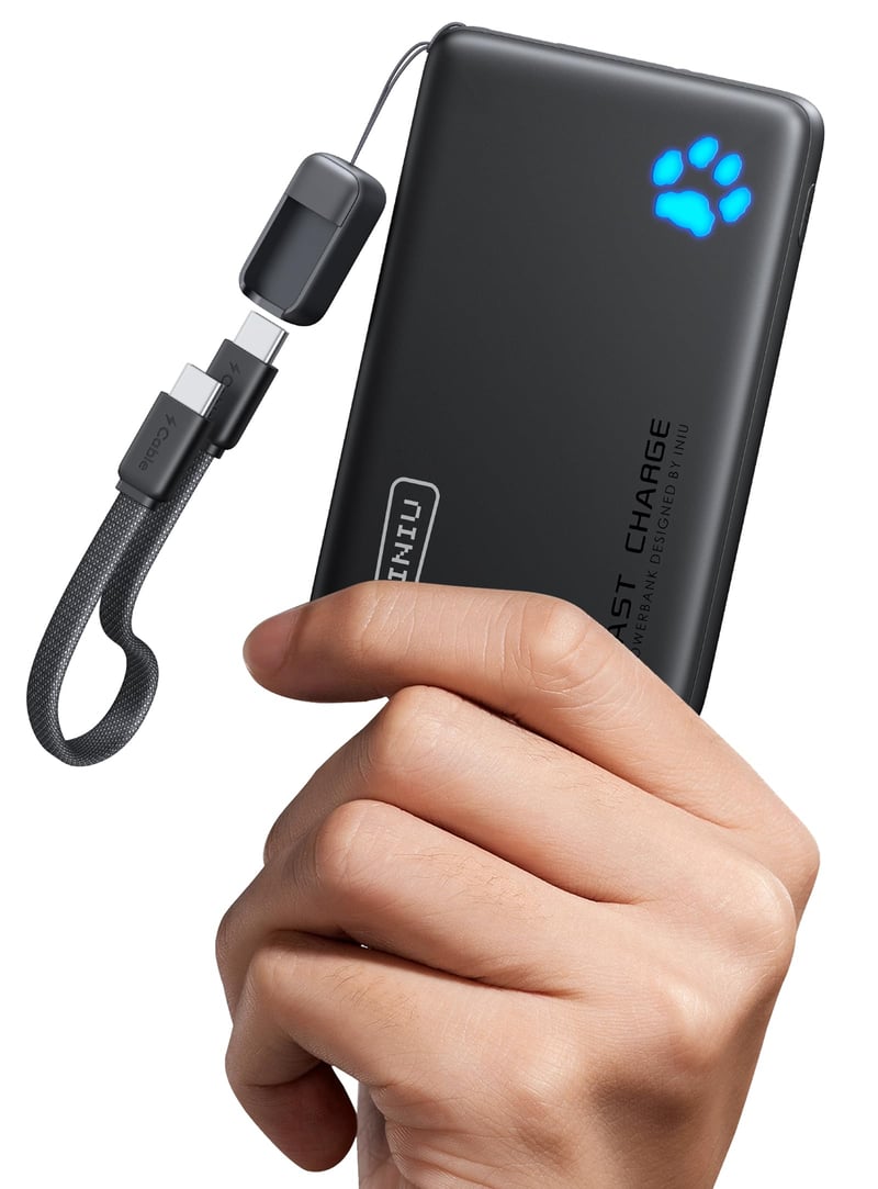 Power bank INIU 45W s rýchlym nabíjaním, 10000mAh kompaktná externá batéria, nabíjačka na mobilný telefón
