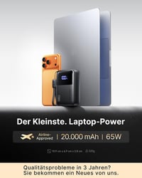 INIU power bank 65 W – 20000 mAh, beépített USB-C kábellel 2