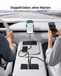 Nabíjačka do auta INIU, 60W, USB-C PD 3.0 + USB-A QC 3.0, Rýchlonabíjací adaptér do zapaľovača, kompatibilná s iPhone 16 15 14, Samsung Galaxy S24, iPad 4