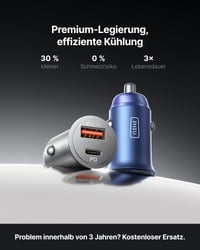 Nabíjačka do auta INIU, 60W, USB-C PD 3.0 + USB-A QC 3.0, Rýchlonabíjací adaptér do zapaľovača, kompatibilná s iPhone 16 15 14, Samsung Galaxy S24, iPad 3