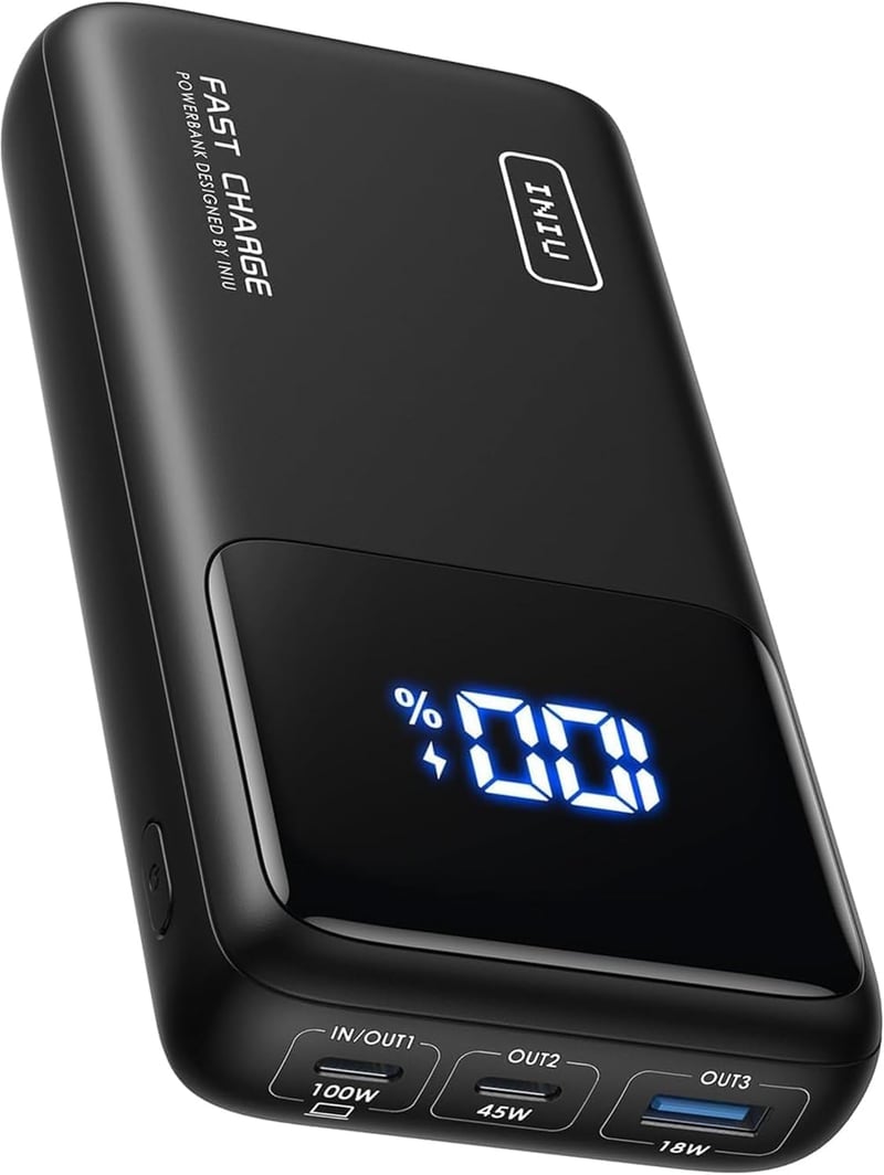 Prijenosna baterija INIU BI-B63 25000 mAh, 100W USB-C - crna