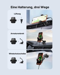 Suport Auto Magnetic INIU MagSafe cu Încărcare Wireless, Încărcător Rapid Qi2 15W, Rotire 360° pentru Grila de Ventilație, compatibil cu iPhone 17 16 15 14 13 5