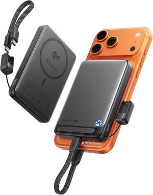 INIU Qi2 mágneses power bank 10000 mAh 45 W, USB-C kábellel és állvánnyal
